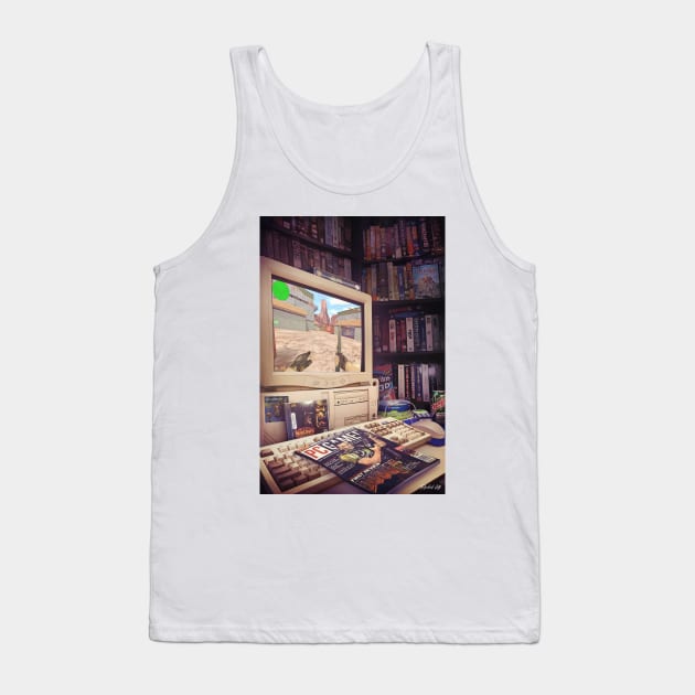 PC Gaming 80s 90s Era Tank Top by Rachid Lotf